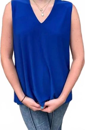 Bali Intimates V-Neck Tank Top In Royal