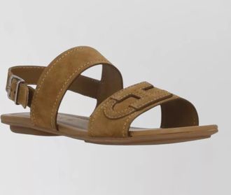 Hogan leather flat sandals