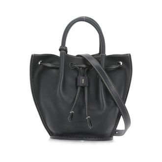 Tod's Bucket Bags, female, Black, ONE SIZE, Black leather bucket bag for woman