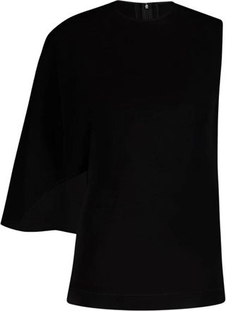 Stella McCartney Elegante One-Shoulder Zwarte Top - Dames - Blouses - Zwart - S - Overhemden