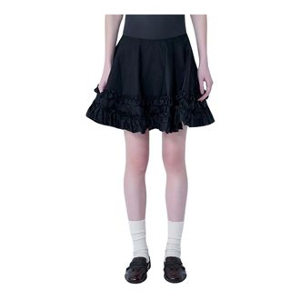 Ganni Dames, Rokken, Zwart, Maat: XS Nylon