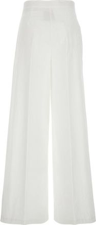 Semicouture Womens Trousers Buddy White Stretch Cotton