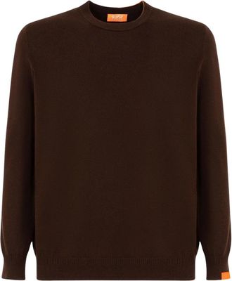 Suns Rondgebreide trui - Heren - Ronde hals truien - Bruin - 2XL - Truien & Vesten