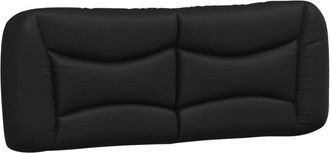 vidaXL Cabecero De Cama Acolchado Cuero Sint&eacute;tico Negro 140 Cm Vidaxl