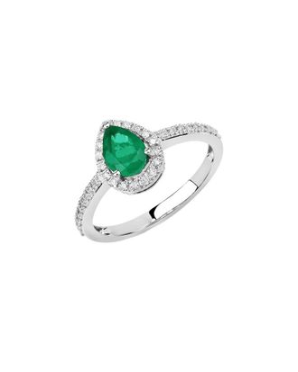 Diana M. Jewels Fine Jewelry 14K 0.88 Ct. Tw. Diamond & Emerald Ring