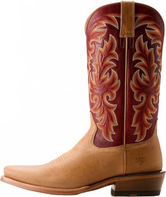 Ariat Mens Futurity Champ Cowboy Boot In Flaxen Tan True Red