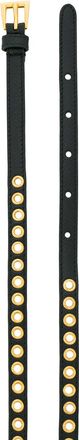 Prada Prada magere riem met oogjes zwart