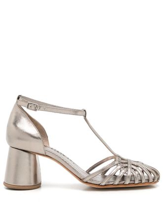 Sarah Chofakian Eugenie metallic sandalen