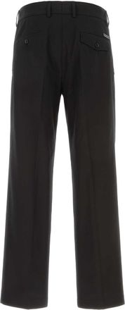 Dolce & Gabbana Mens Stretch Cotton Trousers Black Elastane
