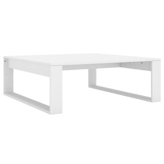 Berkfield Home Coffee Table White 100x100x35 cm Engineered Wood | Size: 100 x 100 x 35 cm