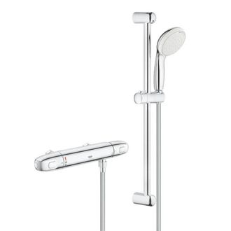 GROHE Conjunto De Ducha Grohtherm 1000 Con Mezclador Termost&aacute;tico De Ducha De 1/2, Cromo (g34822004) - Grohe