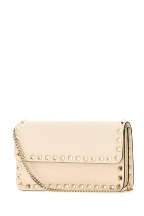 Valentino Garavani Womens Ivory Leather Rockstud Clutch Lightivory Portafogli Wallet