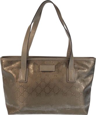 Gucci Gg Imprime Bronze Tote Shoulder Bag (Authentic Pre-Loved)