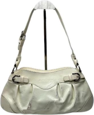 Ferragamo Pre-owned Shoulder Bag - Dames - Vintage Schoudertas - Wit - ONE Size - Leer - Vintage