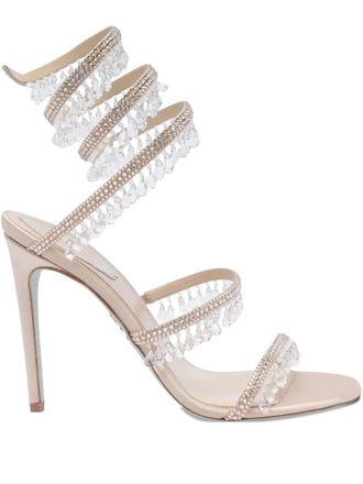 Rene Caovilla Chandelier crystals sandals - Neutrals