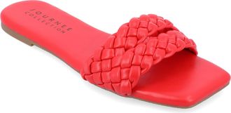Journee Collection Women & apos;s Sawyerr Medium and Wide Width Flat Sandals