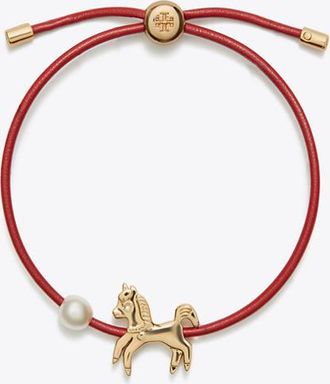Tory Burch Womens Curiosity Horse Slider Bracelet, One Size