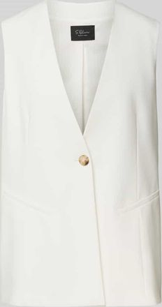 s.Oliver Black Label Relaxed Fit Indoor-Weste mit Viskose-Anteil in Offwhite, Größe 34