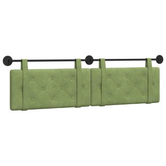 vidaXL Cabecero Colgante Verde Claro Terciopelo Vidaxl