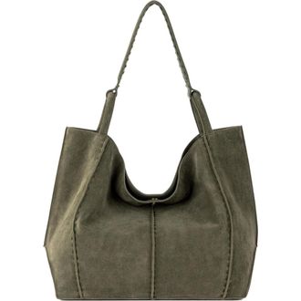 The Sak Los Feliz Large Tote Leather Bag in Moss Suede at Nordstrom