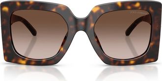 Dolce & Gabbana 54mm Square Sunglasses in Havana /Gradient Brown at Nordstrom