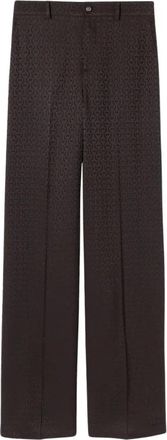 Gucci Wijde broek - Dames - Wijde Broeken - Zwart - XL - Broeken