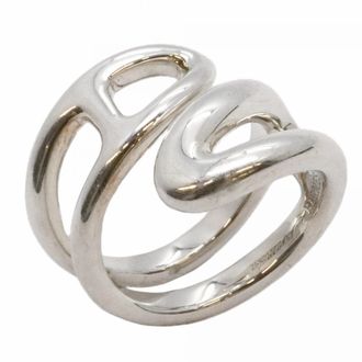 Herm&egrave;s Silver 925 Band Ring (Pre-Owned)