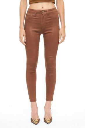 Pistola Denim Aline Skinny Denim In Coated Cognac