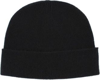 Trafalgar Store Camden Cashmere Solid Colored Micro Ribbed Beanie in Black at Nordstrom