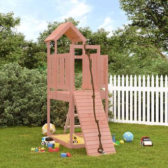 vidaXL Casita Infantil Con Pared De Escalada Madera Abeto Douglas Vidaxl