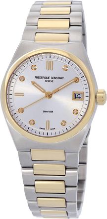 Frederique Constant Highlife Quartz Diamond Silver Dial Ladies Watch FC-240VD2NH3B