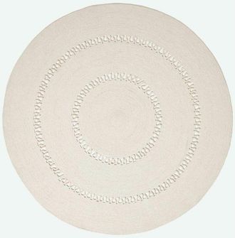 Homescapes Homescapes - Natural Crochet Braided Rug 150cm Round