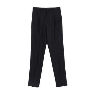 Lardini Broeken, Heren, Blauw, XL, Wol, Pantaloni sartoriali plissettati