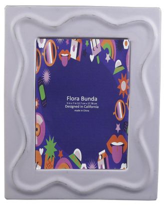 Flora Bunda 5X7 A Curve Line Ceramic Photo Frame