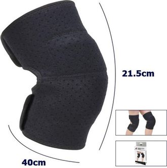 Trade Shop Trade Shop - Coppia Ginocchiere Fascia Tutore Anallergica Lavabile Per Bambini Colore Nero M