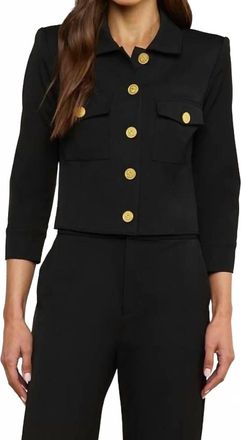 L'agence Womens Kumi Cropped Jacket In Black