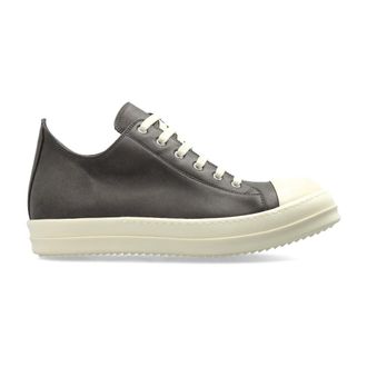Rick Owens Low Sneaks Leren Schoenen - Heren - Schoenen - Grijs - Maat: 40 EU Leer