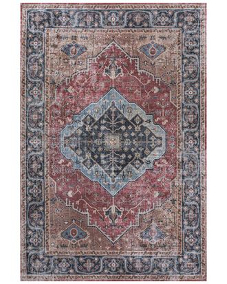 Jonathan Y Designs Alacati Ogee Medallion Machine-Washable Chenille Rug