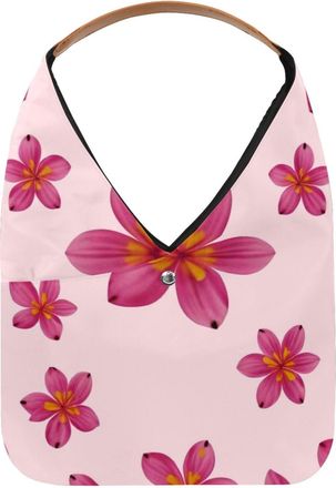 Generic Colorful Flowers Reusable Lightweight Grocery Bags - Foldable Into Compact Pouch, Washable & Sturdy, Multipurpose for Shopping and Travel