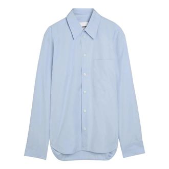 Jil Sander Pocket Long-Sleeve Shirt - male - Jil Sander - Casual Shirts - Blue - L - Shirts