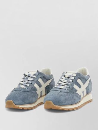 Hogan h701 suede sneakers contrast stitching rubber sole