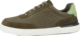 Clarks Mens Courtlite Goal Sneaker, Olive, 10.5 UK