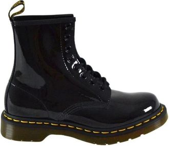 Dr. Martens 1460 Zwarte Lakleren Laarzen - Dames - Veterlaarzen - Zwart - 36 EU - Leer - Schoenen