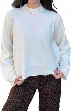 Entro Carley Crewneck Sweater In White