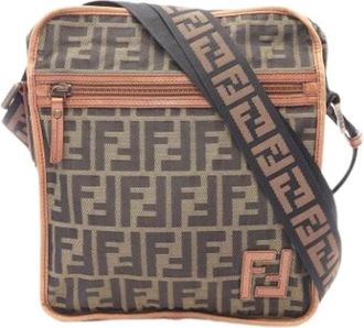 Fendi Pre-owned Vintage Crossbody Tas - Dames - Vintage Schoudertas - Bruin - ONE Size - Leer - Vintage
