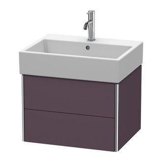 Duravit Duravit Xsquare Mueble De Pared 58.4x 46.0 Cm, 2 Cajones, Para Lavabo Vero Air 235060, Color (frente/cuerpo): Berenjena Seda Laca Mate - Xs419309494