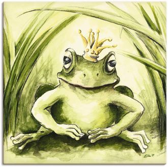 Artland Wandbild »Kleiner Frosch« Geschichten & Märchen 1 Stk. tlg. als Alubild, Outdoorbild, Leinwandbild, Poster in verschied. Grössen