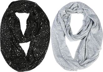 Generic Sequin Pocket Scarf - Mesh Shimmer Accessory, Stylish Zipper Cowl, Festive Fashion Wrap, Lightweight Layer Soft Breathable | Mesh Infinity Sequin Scar