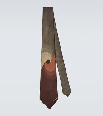 Versace Cravatta in jacquard di seta