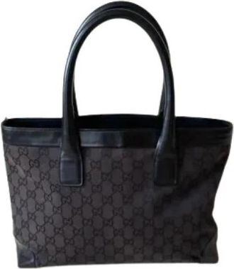 Gucci Pre-owned Tote Bag - Dames - Vintage Shopper - Zwart - ONE Size - Leer - Vintage